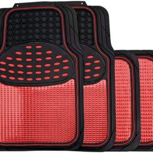 Streetwize Universal Rubber Car Mats -Metallic Red