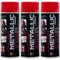 E-Tech Flame Red Metallic Acrylic Paint Flame Red x3