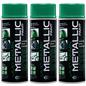 E-Tech Green Metallic Acrylic Paint Vivid Green x3