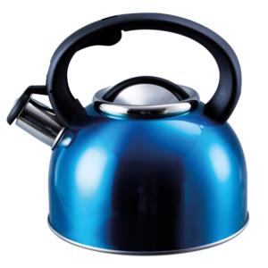 BLUE Whistling Kettle Stainless Steel 2.5L Liberty For Camping Caravan