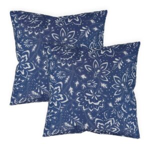Outdoor Garden Scatter Cushions Pair Water Resistant Polyester Hampton Design