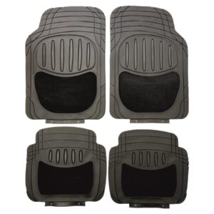 Rubber / Carpet Black Mat Set of 4