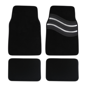 Wave Combination Carpet Mat Set - Silver