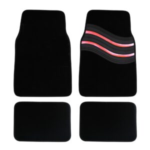 Wave Combination Carpet Mat Set - Red