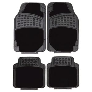 Rubber / Carpet Black Mat Set of 4