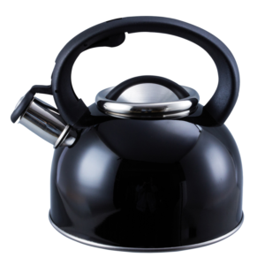 BLACK Whistling Kettle Stainless Steel 2.5L Liberty For Camping Caravan