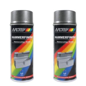 Motip - Hammer Finish Paint - Grey 400mlX2