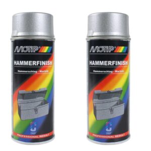 Motip - Hammer Finish Paint -  Silver 400mlX2
